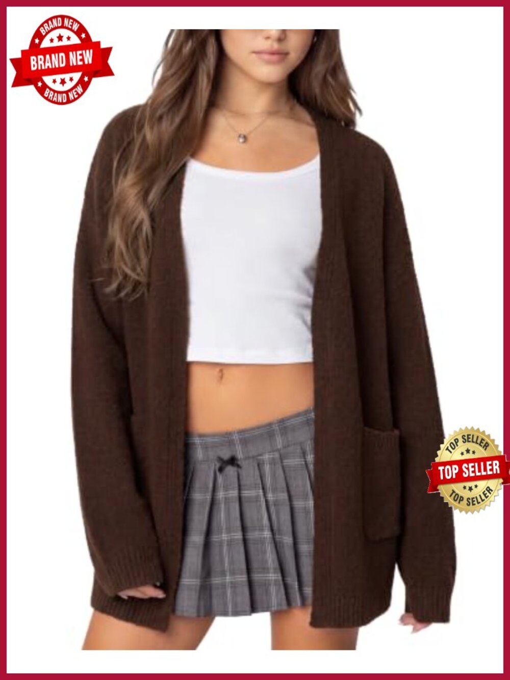 Cashmere Cardigan Sweater Oversized Lantern Cuff Fall Layering